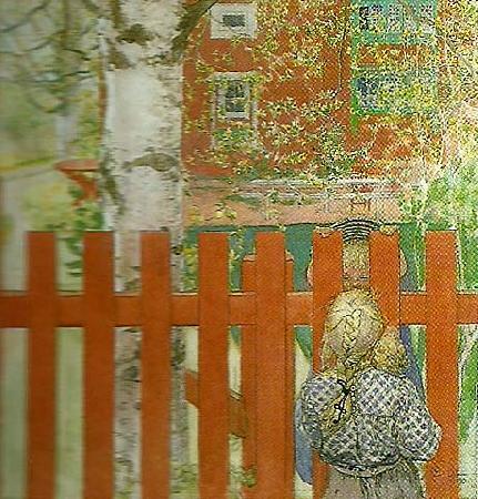 Carl Larsson staketet-vid staketet oil painting image